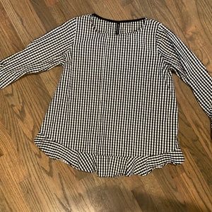 Black and White Checkered Top